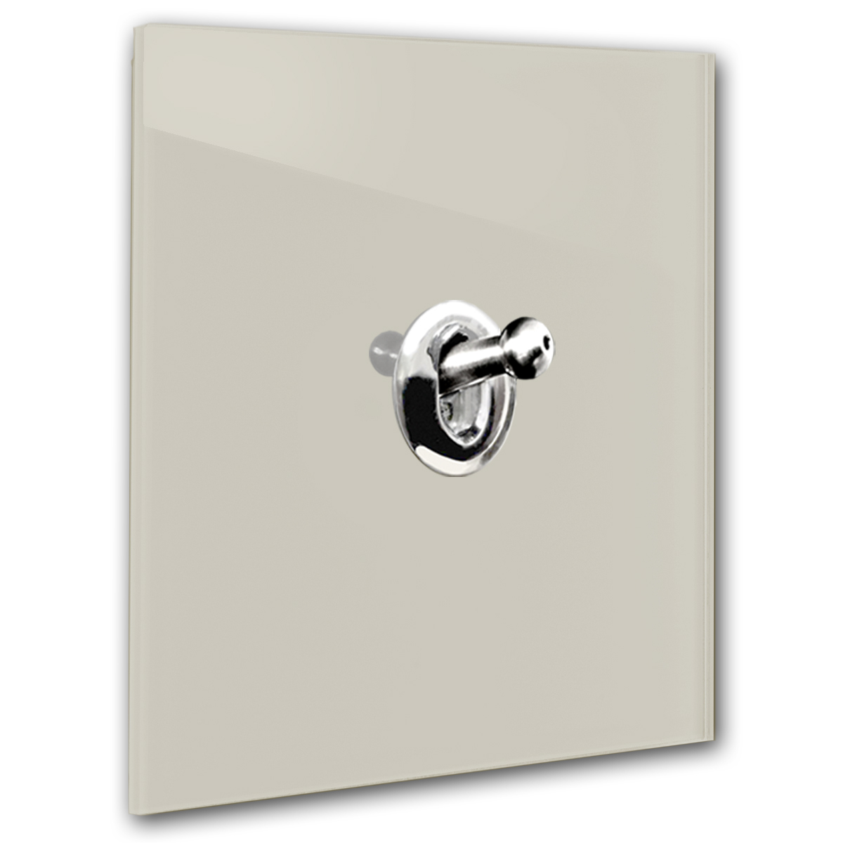 Retro switch 1gang Farrow Ball 229 elephants glass optics 230V change Beige