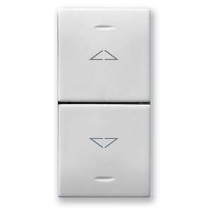 Roller shutter switch. Shutter control with push buttons. White glossy.