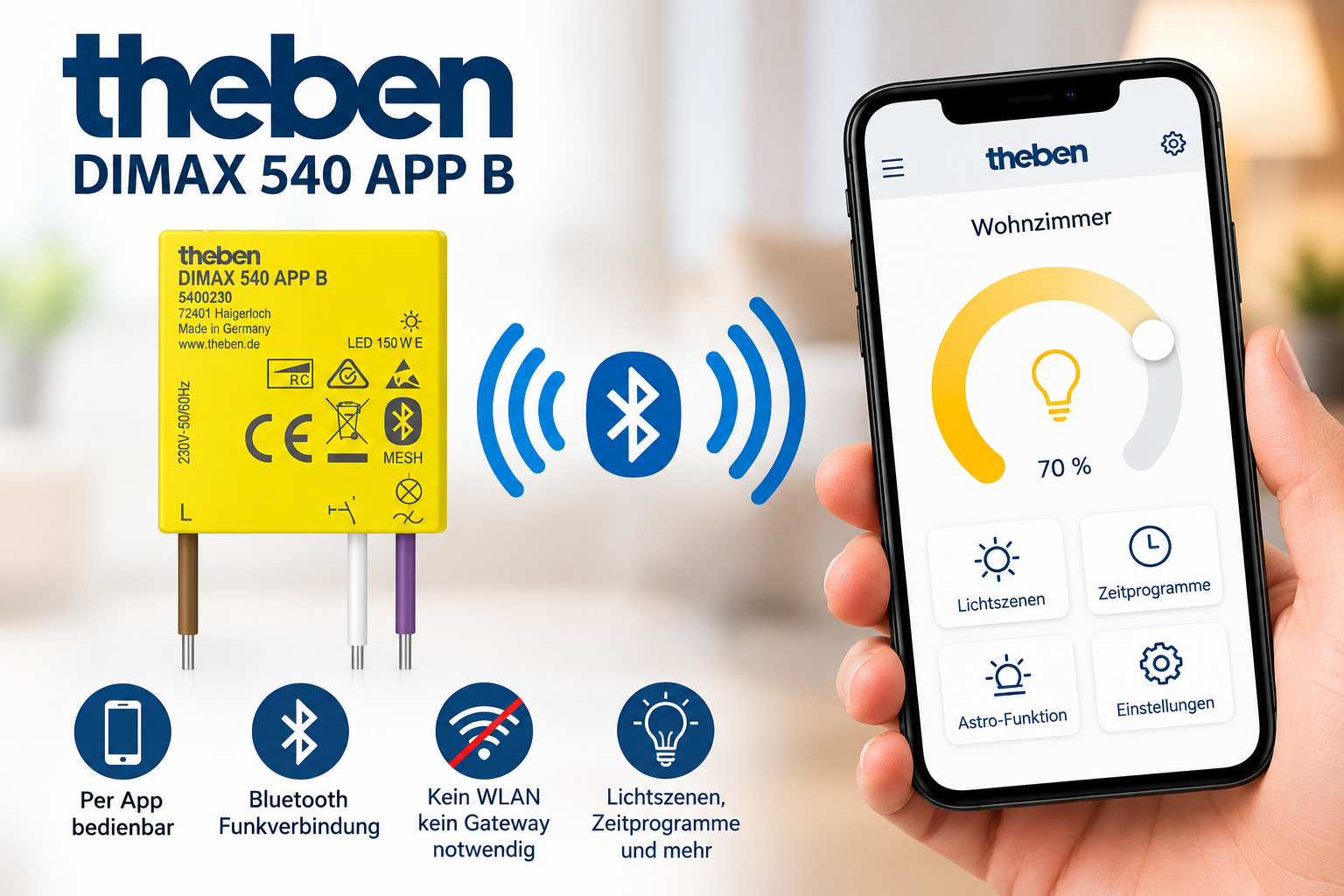 Mini universaldæmper theben DIMAX 540 plus B