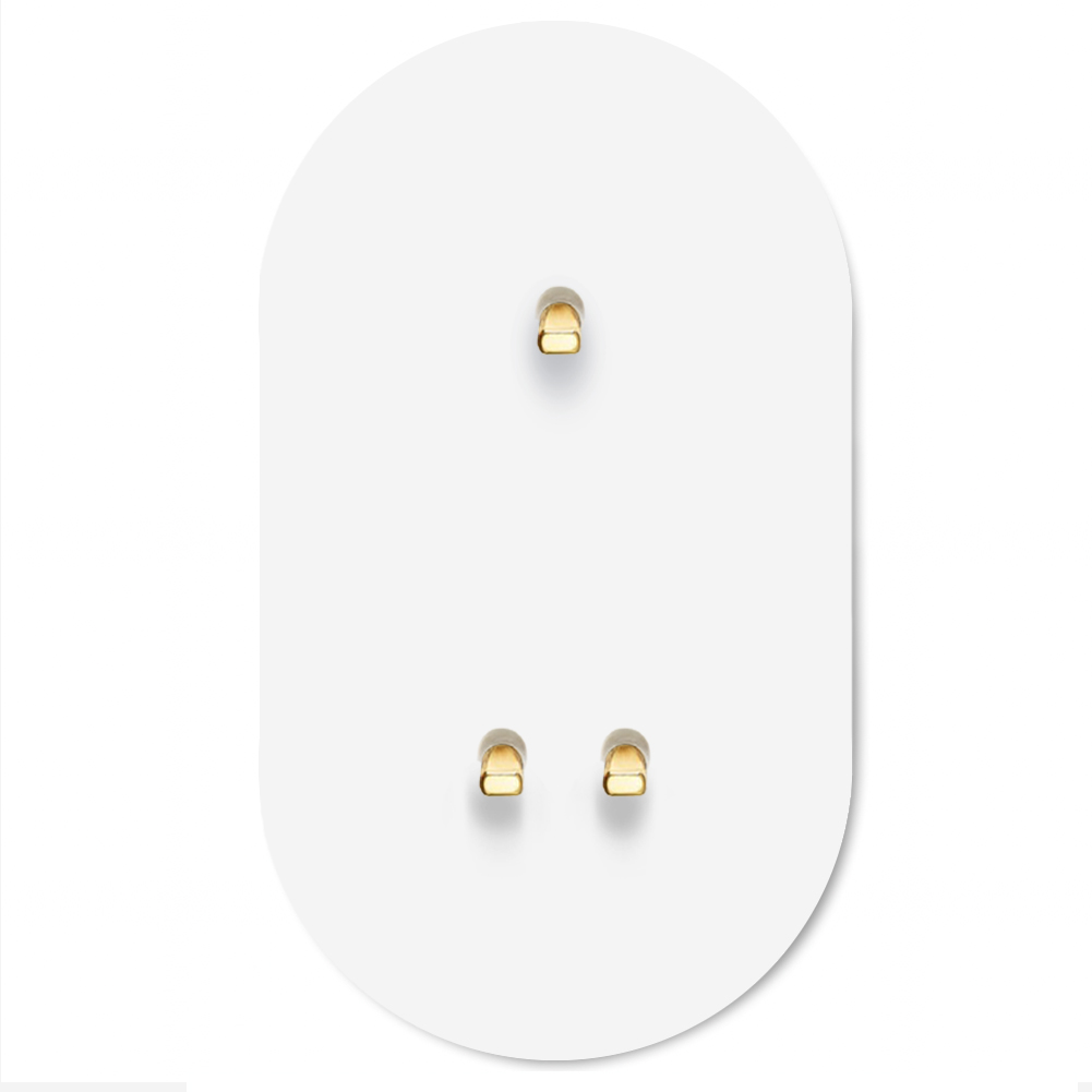 Toggle switch metal matte white gold 3 gang 2 way. Round Series