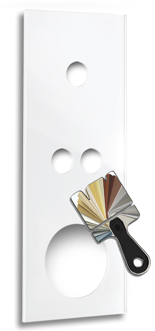 Retro front panel in glass look. CAMBRIDGE