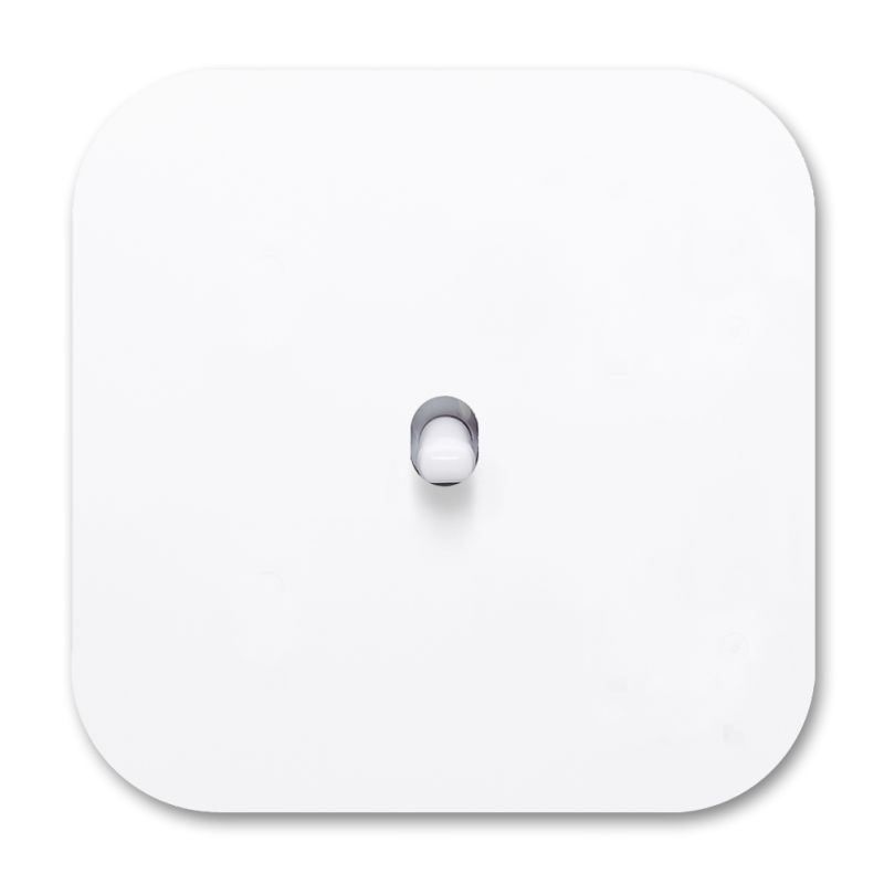 Rounded socket outlet metal white matt 5-gang. Cube Series | Wit | 5 ...
